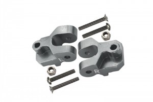 GPM BR009 ALUMINUM REAR LOWER AXLE MOUNT SET FOR SUSPENSION LINKS  LOSI 1/10 BAJA REY DESERT TRUCK LOS03008 - SILVER - BR009-S