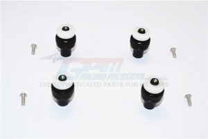 ALUMINIUM FRONT+REAR MAGNET BODY MOUNT (OD15MM MAGNET)  TRAXXAS SLASH 4X4 & LOW-CG 68086-2 - Black - SLA201FRLCG-BK