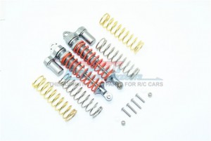 GPM RUS4102R/L ALUMINUM REAR ADJUSTABLE L-SHAPE PIGGY BACK SHOCKS 102MM TRAXXAS-1/10 RUSTLER 4X4 VXL-67076-4 - GUN SIVLER - RUS4102R/L-GS-OR