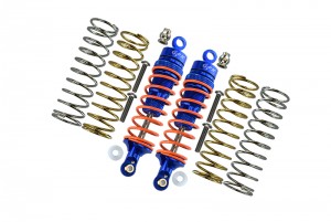 GPM RUS4087F ALUMINUM FRONT ADJUSTABLE SHOCKS 87MM TRAXXAS-1/10 RUSTLER 4X4 VXL-67076-4 - BLUE - RUS4087F-B-OR