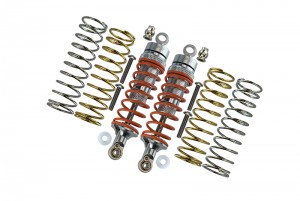 GPM RUS4087F ALUMINUM FRONT ADJUSTABLE SHOCKS 87MM TRAXXAS-1/10 RUSTLER 4X4 VXL-67076-4 - RUS4087F-S-OR