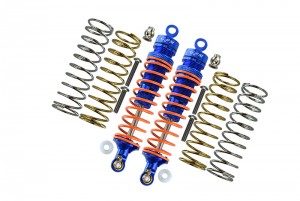 GPM RUS4102R ALUMINUM REAR ADJUSTABLE SHOCKS 102MM TRAXXAS 1/10 RUSTLER 4X4 VXL 67076 - RUS4102R-B-OR