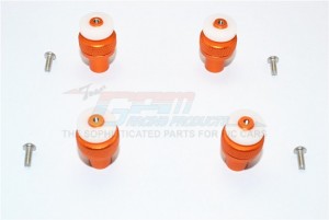 ALUMINIUM FRONT+REAR MAGNET BODY MOUNT (OD15MM MAGNET)  TRAXXAS SLASH 4X4 & LOW-CG 68086-2 - Orange - SLA201FRLCG-OR