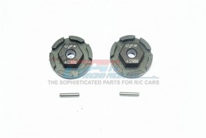 GPM RUS4010+2MM ALUMINUM HEX ADAPTER (+2MM) TRAXXAS 1/10 RUSTLER 4X4 VXL 67076 / MINI SLASH - RUS4010+2MM-BK
