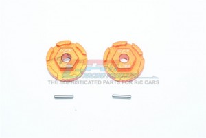 GPM RUS4010+2MM ALUMINUM HEX ADAPTER (+2MM) TRAXXAS 1/10 RUSTLER 4X4 VXL 67076 / MINI SLASH - ORANGE - RUS4010+2MM-OR