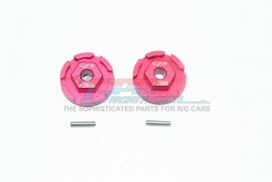 GPM RUS4010+2MM ALUMINUM HEX ADAPTER (+2MM) TRAXXAS 1/10 RUSTLER 4X4 VXL 67076 / MINI SLASH - RED - RUS4010+2MM-R