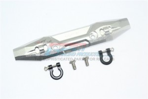 GPM ER2330F ALUMINUM FRONT BUMPER WITH D-RINGS 1/10 ELECTRIC TRAXXAS 4WD E-REVO VXL BRUSHLESS 86086 - SILVER - ER2330F-S