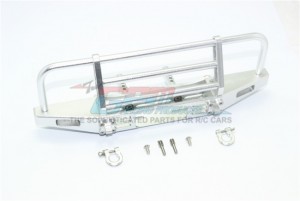 GPM TRX4330FE ALUMINUM ADJUSTABLE FRONT BRUSHGUARD BUMPER  1/10 ELECTRIC 4WD TRX4 DEFENDER TRAIL CRAWLER - SILVER - TRX4330FE-S