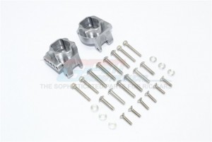 GPM TRX4013CA ALUMINUM REAR GEAR BOX MOUNTS (MULTIPLE POSITIONING HOLES) 1/10 ELECTRIC 4WD TRX4 DEFENDER TRAIL CRAWLER - GUNS SILVER - TRX4013CA-GS