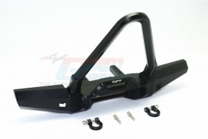 GPM TRX4330FC ALUMINIUM FRONT BUMPER WITH D-RINGS (SPIKED DESIGN) TRX4 DEFENDER TRAIL CRAWLER - BLACK - TRX4330FC-BK