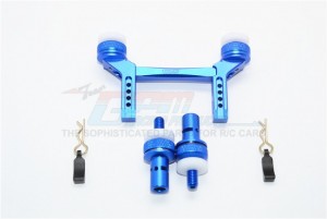 GPM ALUMINUM FRONT & REAR MAGNETIC BODY MOUNT TRX4 DEFENDER TRAIL CRAWLER - BLUE - TRX4201FR-B