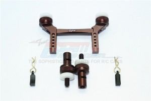 GPM ALUMINUM FRONT & REAR MAGNETIC BODY MOUNT TRX4 DEFENDER TRAIL CRAWLER - BROWN - TRX4201FR-BR