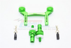 GPM ALUMINUM FRONT & REAR MAGNETIC BODY MOUNT TRX4 DEFENDER TRAIL CRAWLER - GREEN - TRX4201FR-G