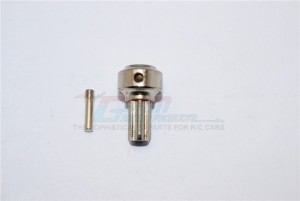 STEEL MAIN SHAFT CONNECTOR TRAXXAS SLASH 4X4 & LOW-CG 68086-2 - Silver - SSLA037-S