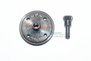 GPM MAK1043TS HARDEN STEEL #45 DIFF BEVEL GEAR 43T & PINION GEAR ARRMA 1/8 KRATON TALION NOTORIOUS 6S BLX - 43T - MAK1043TS-BK