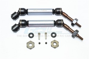 GPM SSLA1277RH STEEL ALUMINIUM REAR CVD DRIVE SHAFT WITH 12MMX6MM WHEEL HEX TRAXXAS SLASH 4X4 & LOW-CG 68086-2 - Gun silver - SSLA1277RH-GS