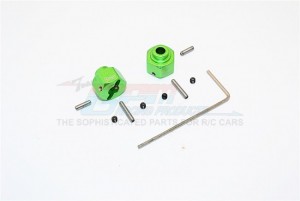 GPM MJ0102/+2MM ALUMINIUM WHEEL HEX +2MM  1/10 AXIAL SCX10 II SMT10 - MJ0102/+2MM-G