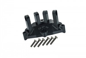 GPM BR013B ALUMINUM REAR UPPER GEARBOX MOUNT FOR UPPER SUSPENSION LINKS  LOSI 1/10 BAJA REY DESERT TRUCK LOS03008 - BLACK - BR013B-BK