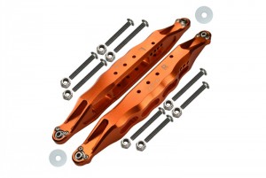 GPM BR014L ALUMINUM REAR LOWER TRAILING ARMS  FOR UPPER SUSPENSION LINKS  LOSI 1/10 BAJA REY DESERT TRUCK LOS03008 - ORANGE - BR014L-OR