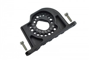 GPM BR018 ALUMINUM MOTOR MOUNT PLATE WITH HEAT SINK FINS  LOSI 1/10 BAJA REY DESERT TRUCK LOS03008 - BLACK - BR018-BK