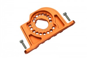 GPM BR018 ALUMINUM MOTOR MOUNT PLATE WITH HEAT SINK FINS  LOSI 1/10 BAJA REY DESERT TRUCK LOS03008 - ORANGE - BR018-OR