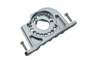 GPM BR018 ALUMINUM MOTOR MOUNT PLATE WITH HEAT SINK FINS  LOSI 1/10 BAJA REY DESERT TRUCK LOS03008 - SILVER - BR018-S