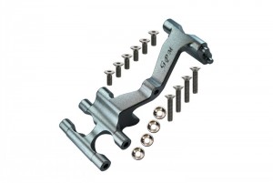 GPM BR024 ALUMINUM SERVO MOUNT TEAM LOSI 1/10 BAJA REY DESERT TRUCK LOS03008 - GUN SILVER - BR024-GS