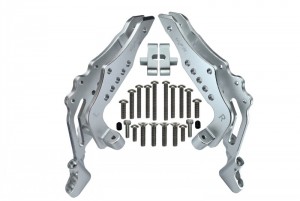 GPM BR030 ALUMINUM REAR SHOCK TOWER LOSI 1/10 BAJA REY DESERT TRUCK LOS03008 - SILVER - BR030-S