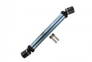GPM BR037RSA ALUMINUM & STEEL REAR CVD DRIVE SHAFT LOSI 1/10 BAJA REY DESERT TRUCK LOS03008 - GUN SILVER - BR037RSA-GS