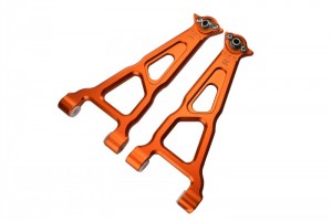 GPM BR054 ALUMINUM FRONT UPPER SUSPENSION ARM LOSI 1/10 BAJA REY DESERT TRUCK LOS03008 - ORANGE - BR054-OR