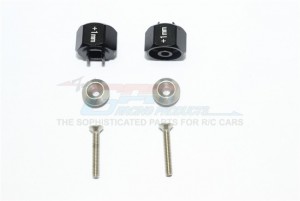 GPM ALUMINUM HEX ADAPTER (+1MM) TAMIYA 1/8 T3-01 DANCING RIDER-57405 - BLACK - T3010/+1MM-BK