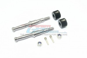 GPM STAINLESS STEEL REAR WHEEL SHAFT W. ALUMINUM HEX ADAPTER (+2MM) TAMIYA 1/8 T3-01 DANCING RIDER-57405 - T3023SR/+2MM-BK