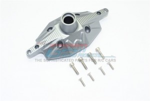 GPM SB013A ALUMINUM REAR AXLE CASE COVER TEAM LOSI 1/6 SUPER BAJA REY 4X4 - GUN SILVER - SB013A-GS
