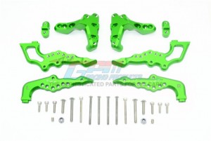 GPM SB030 ALUMINUM REAR DAMPER MOUNT TEAM LOSI 1/6 SUPER BAJA REY 4X4 - GREEN - SB030-G