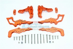 GPM SB030 ALUMINUM REAR DAMPER MOUNT TEAM LOSI 1/6 SUPER BAJA REY 4X4 - ORANGE - SB030-OR