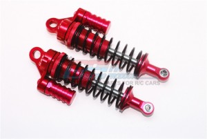 GPM SB132F/L-B-BK ALUMINUM FRONT L-SHAPE SHOCKS 132mm TEAM LOSI 1/6 SUPER BAJA REY 4X4 - RED - SB132F/L-R-BK