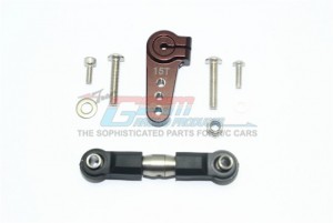 GPM ALUMINUM SERVO HORN WITH STAINLESS STEEL ADJUSTABLE TIE ROD  TEAM LOSI 1/6 SUPER BAJA REY 4X4 - BROWN - SB16015-BR