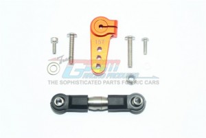 GPM ALUMINUM SERVO HORN WITH STAINLESS STEEL ADJUSTABLE TIE ROD  TEAM LOSI 1/6 SUPER BAJA REY 4X4 - SB16015-OR