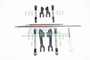 GPM SUDR312FRS SPRING STEEL FRONT+REAR SWAY BAR & ALUMINUM SWAY BAR ARM & STAINLESS STEEL LINKAGE 1/10 RUSTLER 4X4 VXL 67076-4 - SUDR312FRS-BK