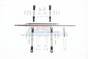 GPM SUDR312FRS SPRING STEEL FRONT+REAR SWAY BAR & ALUMINUM SWAY BAR ARM & STAINLESS STEEL LINKAGE 1/10 RUSTLER 4X4 VXL 67076-4 - SILVER - SUDR312FRS-S