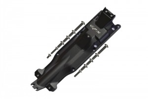 GPM ER2331M ALUMINUM 3D SKID PLATE FOR MIDDLE OF CHASSIS TRAXXAS E-REVO MONSTER 56087 - ER2331M-BK