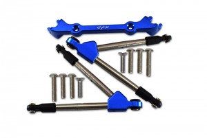 GPM RUS4049F ALUMINUM FRONT TIE RODS WITH STABILIZER FOR C HUB TRAXXAS 1/10 RUSTLER 4X4 VXL 67076-4 - RUS4049F-B