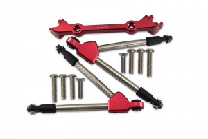 GPM RUS4049F ALUMINUM FRONT TIE RODS WITH STABILIZER FOR C HUB TRAXXAS 1/10 RUSTLER 4X4 VXL 67076-4 - RUS4049F-R