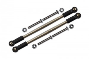 GPM BR014S-OC STAINLESS STEEL ADJUSTABLE REAR UPPER SUSPENSION LINKS LOSI 1/10 BAJA REY DESERT TRUCK LOS03008 - BR014S-OC-BEBK