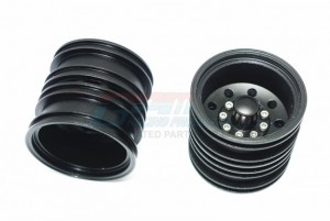 GPM TRU1007R  ALUMINIUM REAR WHEEL 9 HOLES DESIGN 1/14 Tractor Truck - TRU1007R-BK