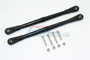 GPM SB014 ALUMINUM ADJUSTABLE REAR UPPER CHASSIS LINK TIE RODS TEAM LOSI 1/6 SUPER BAJA REY 4X4 - BLACK - SB014-BK-BEBK