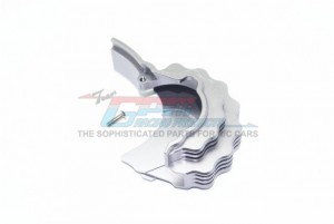 GPM ER2038GCA ALUMINUM CENTER MAIN GEAR COVER W. HEAT SINK FINS TRAXXAS 1/10 E-REVO VXL 86086-4 - GUN SILVER - ER2038GCA-GS