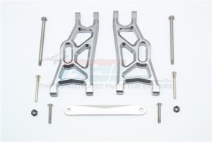 GPM SLA2W055 ALUMINUM FRONT ARMS TRAXXAS 1/10 SLASH PRO 2WD SHORT-COURSE - GUN SILVER - SLA2W055-GS