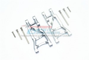 GPM SLA2W056 ALUMINUM REAR LOWER SUSPENSION ARMS TRAXXAS 1/10 SLASH PRO 2WD SHORT-COURSE - GUN SILVER - SLA2W056-GS