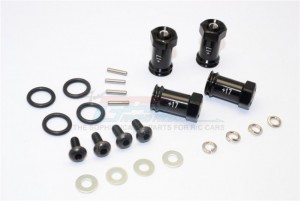 GPM SLA010/+17MM ALLOY HEX ADAPTOR(+17MM) 1/10 TRAXXAS SLASH 4X4 - BLACK - SLA010/+17MM-BK